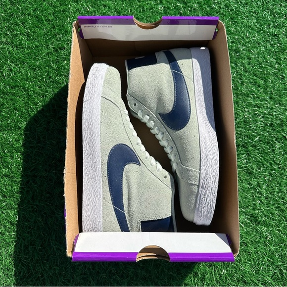 Nike Sb Zoom Blazer Mid Barely Green / Navy - Picture 4 of 13